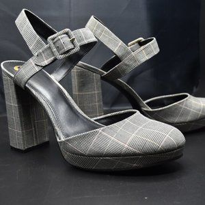 NEW Gianni Bini Platform Heels, Pop Plaid, Size 12
